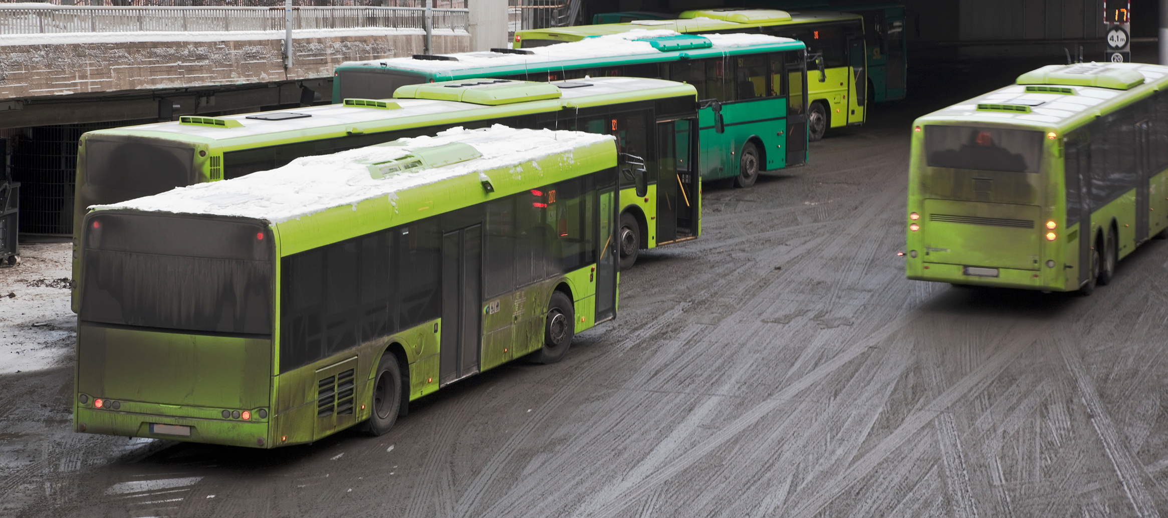 Bus station.